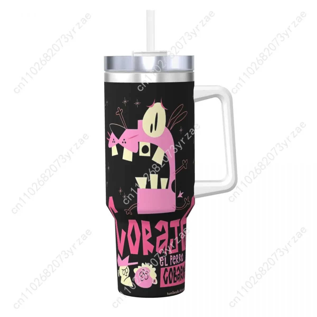 

Courage Cowardly Dog Stainless Steel Tumbler Keep Heat Cold and Hot Car Mugs Travelist Custom Water Bottle Custom Driving Mugs