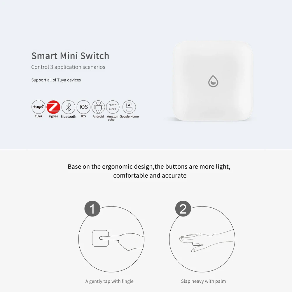 Tuya Mini Water Immersion Sensor ZigBee Water Leak Sensor Detector Level Overflow Alarms Smart Home Security Protection System