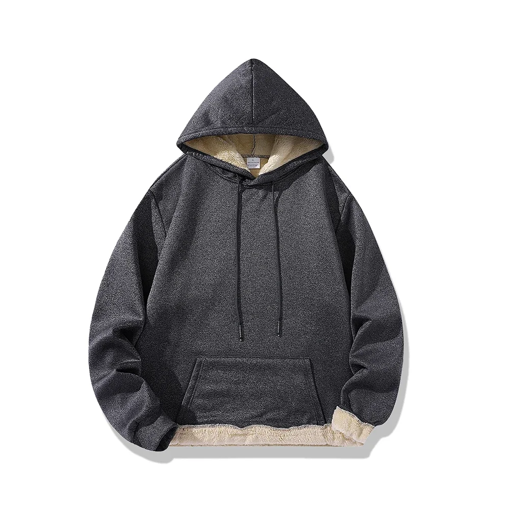 سترات بغطاء رأس دافئة للرجال والنساء ، بلوفر غير رسمي حراري ، بلوزات لامبسوول فضفاضة ، معاطف ملابس خارجية أحادية اللون ، موضة الشتاء