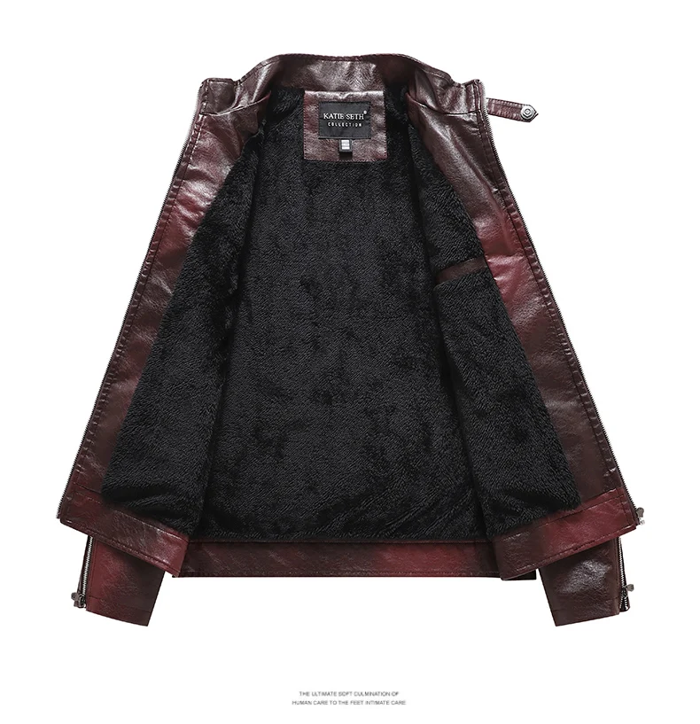 سترة جلدية لعام 2025 للرجال شتوية من الصوف للدراجات النارية سترة من الجلد الصناعي قابلة للإزالة بياقة من الفرو سترة واقية من الرياح معطف رفيع من Ropa De Hombre