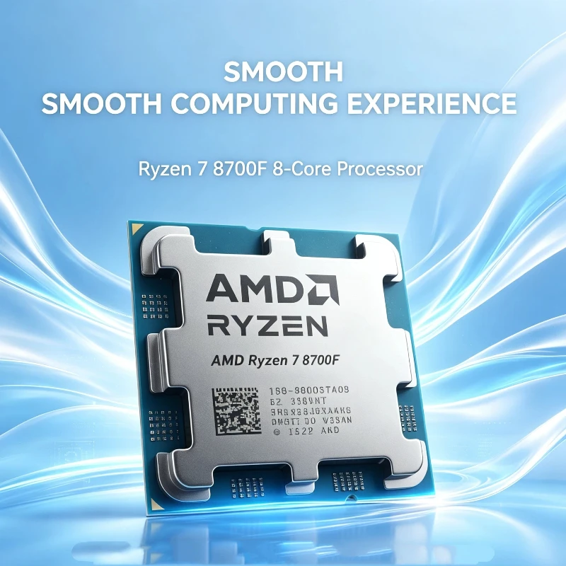 R7 8700F 4.1GHz 8‑Core 16‑Thread 16M L3 Cache 65W TDP Socket AM5 4NM DDR5 PCIe4.0 Without Cooler