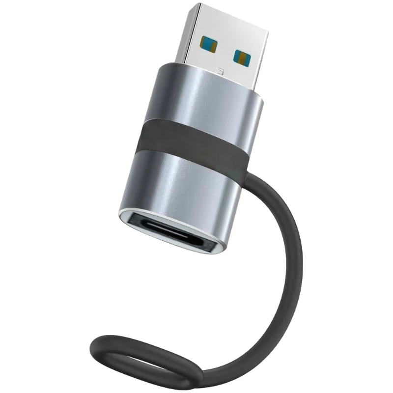 Conversor carregamento rápido Adaptador sincronização dados 480Mbps USB/USB 5Pin macho para USB C