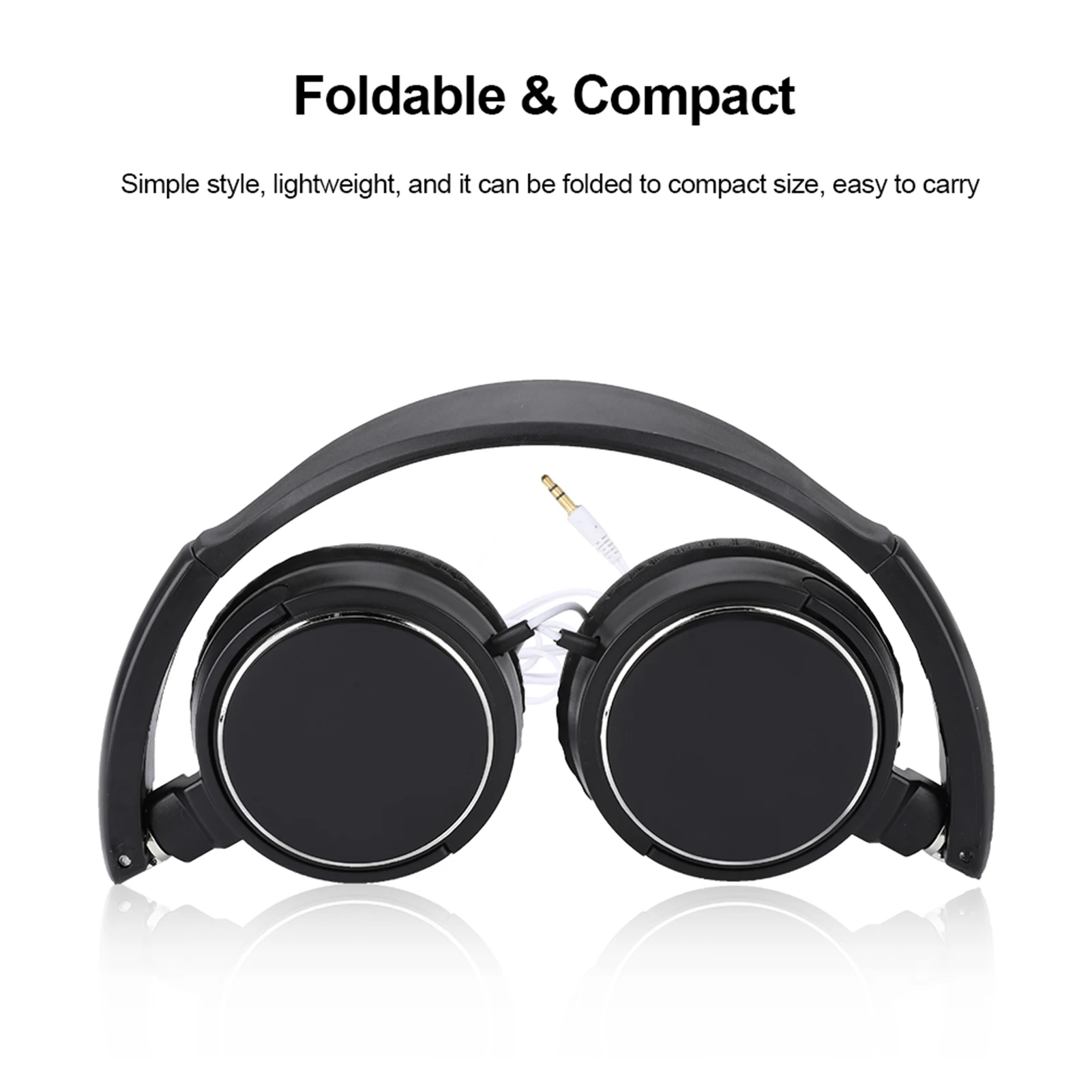 Foldable Compact Wired Headset Stereo HiFi Music Headphone Foldable Headset Headphone Headset Stereo Headphone