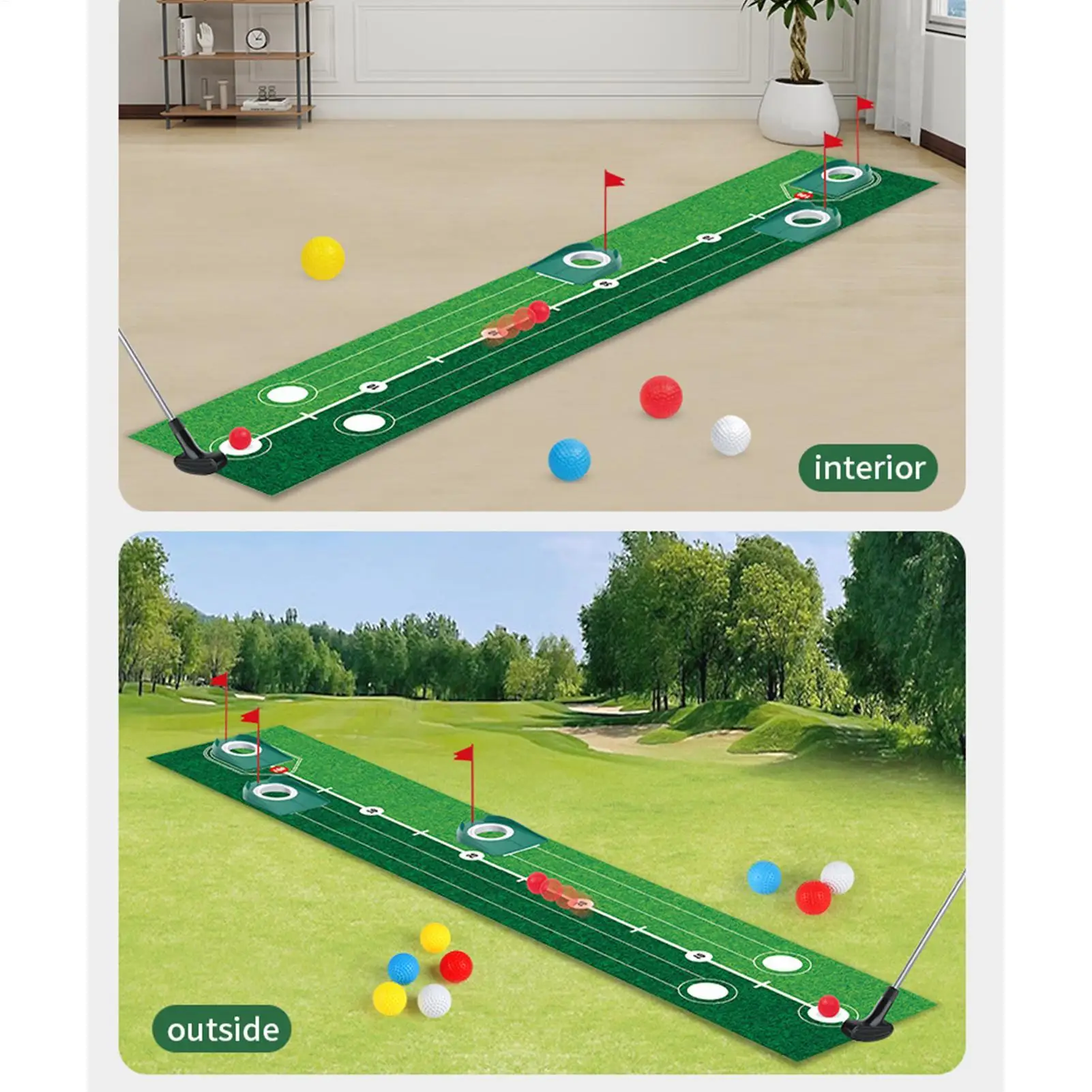 

Коврик для игры в гольф, детский набор игрушек для обучения гольфу, тренировочный коврик, игровое оборудование для занятий в помещении, аксессуары для игры в гольф для детей, девочек, двор