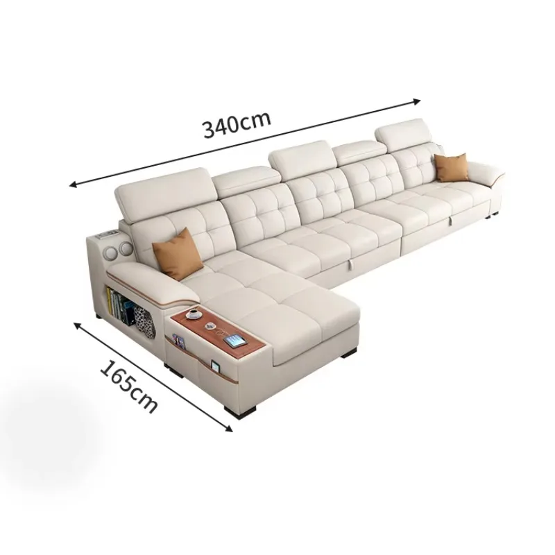 

Living Room Sofa Bed Locker Double Corner Combination Sofa Bed Combination Sofa with Pull-out Folding Modern