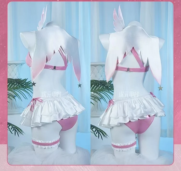 

2026 new Role Play Outfit Women's Einzbern Cosplay Costume Two-Piece Swimsuit with Shawl Neck Scarf Bathing Suit Carnival Suit