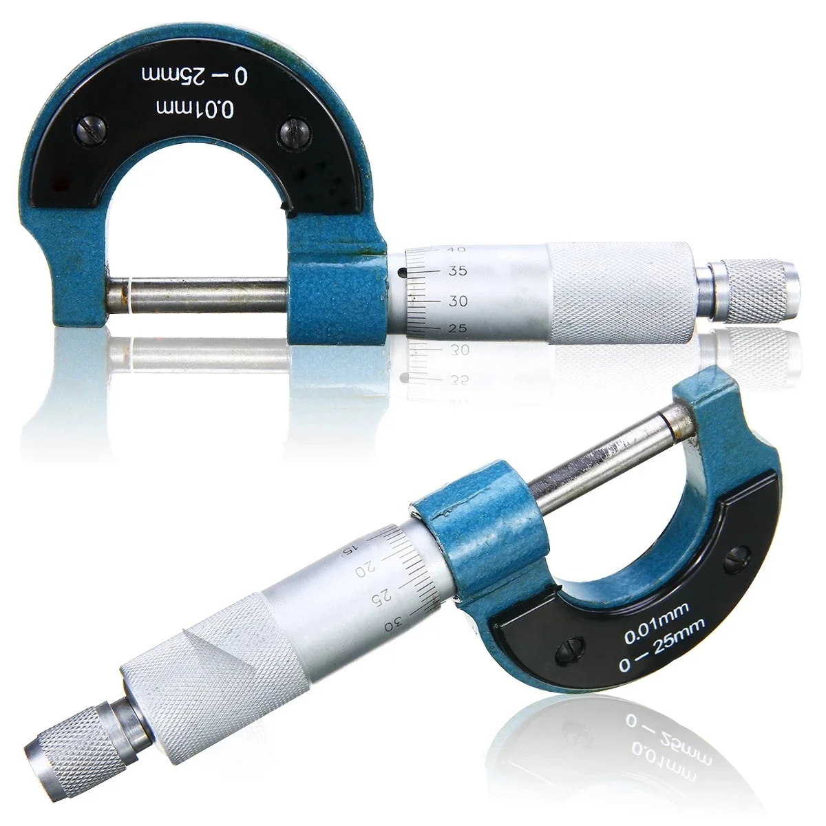 1pc Precise Gauge Micrometer 0-25mm 0.01mm Outside Metric Micrometer Tool With Metal Caliper Tool For Measuring Tools