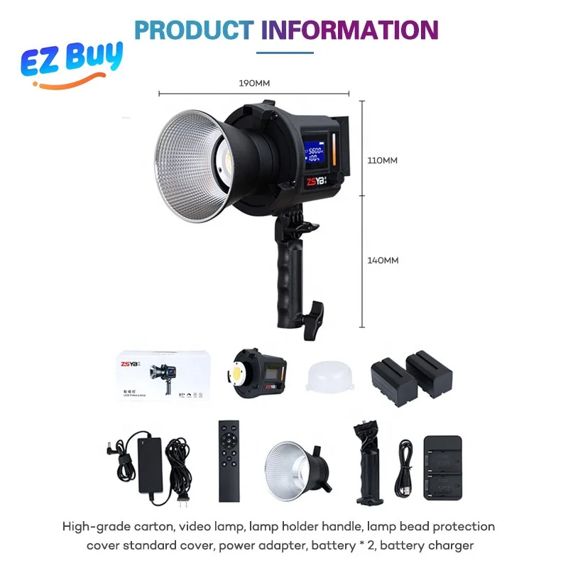 Zsyb CL-80Bi معدات إضاءة الفيديو الاحترافية المستمرة المحمولة باليد #1