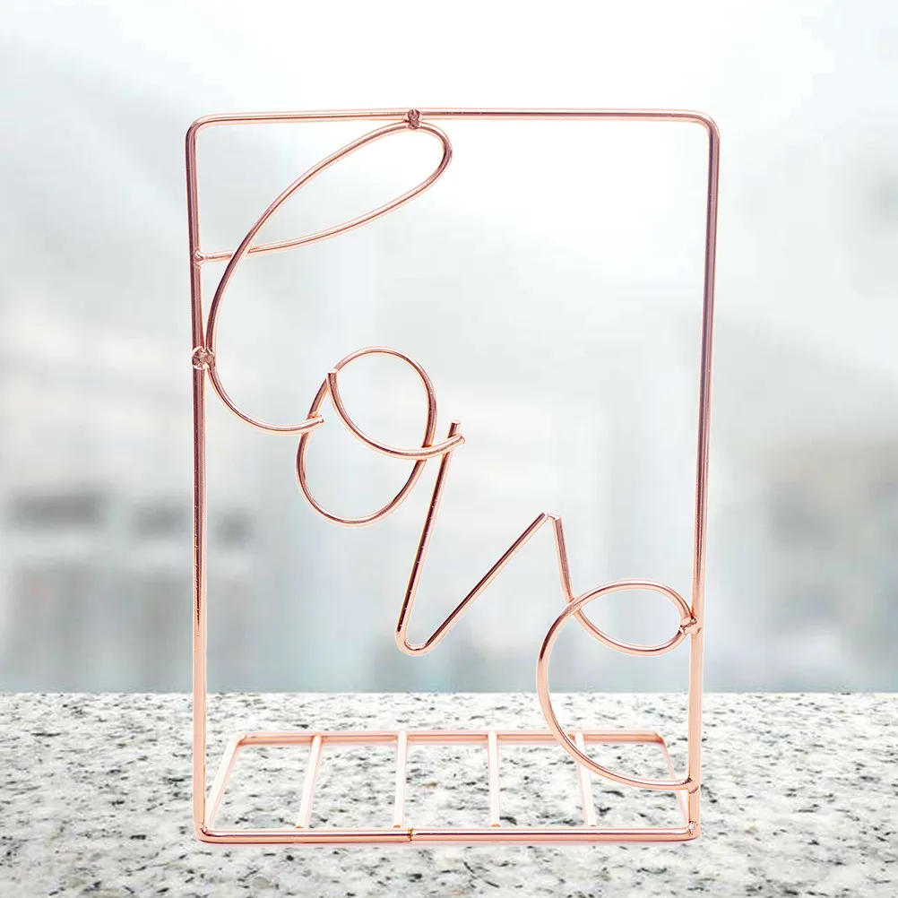 

Подставки для книг в форме сердца, цвет розовое золото, креативные железные держатели для книг, нескользящие настольные органайзеры для книг и журналов для офиса и учебной комнаты