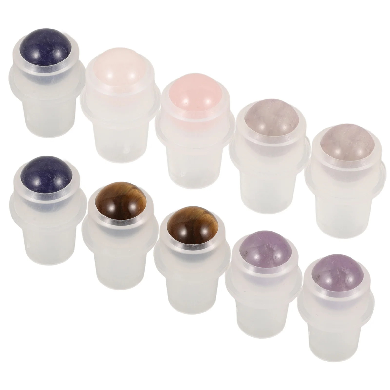 

10 Pcs Travel Containers Semi Precious Stones Semi-precious Roller Scroll Wheel