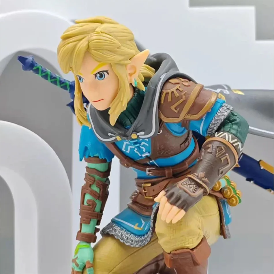 Leyenda de Zelda Kingdom Tears، روابط de Posicion en cuclillas، model de PVC fait a mano، periérico de juego، model fait a