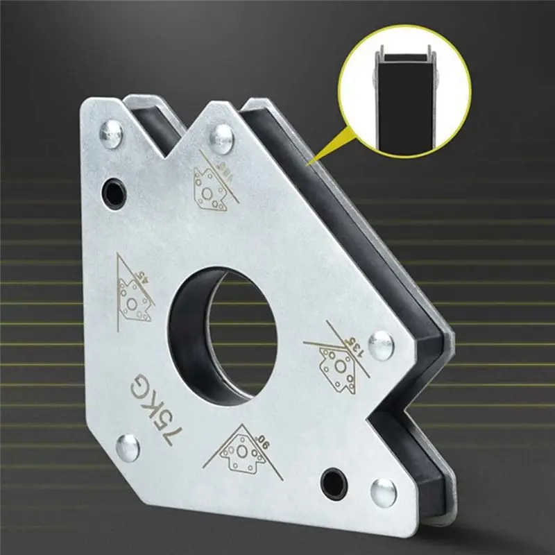 LICE-Electric Welding Auxiliary Tools Magnetic Welding Positioner Electric Welding Iron Absorption Right Angle Magnet Durable 50