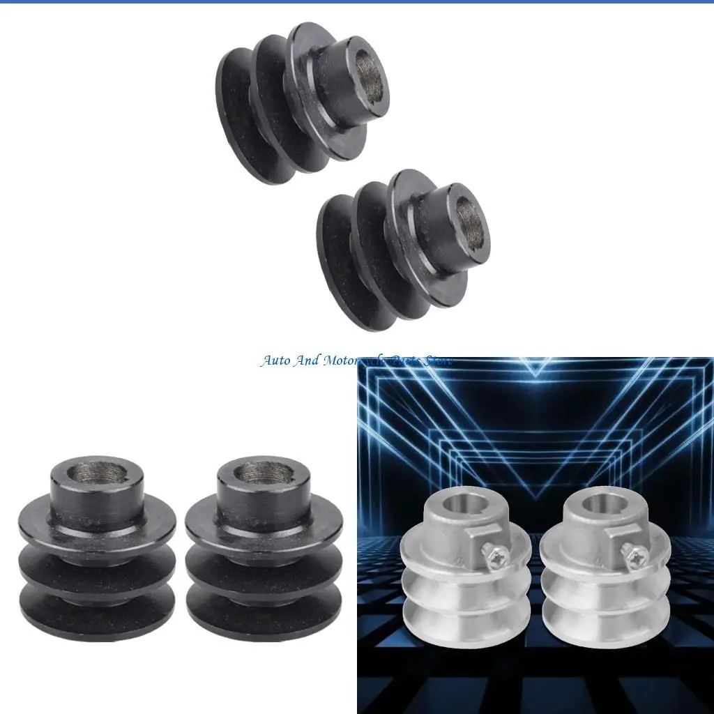 

P9FD Belt Pulley 54/56mm Outer Diameter Double Grooves Pulley A Belt 19mm/20mm Bore