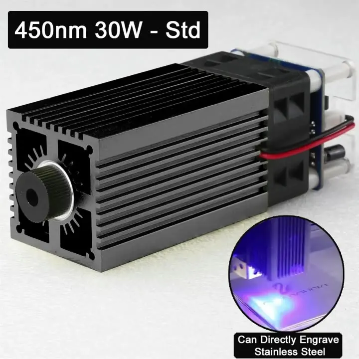 450nm 30W-Standard Version ,Focal Adjustable, High Power Blue Laser Engraving Module with TTL/PWM Modulation