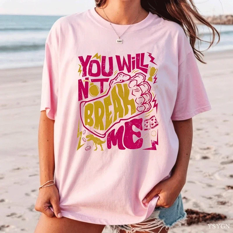 You Will Not Break Me Tshirt Men Women Dungeon Crawler Carl Dnd Book TShirt Casual Round Neck Printed T-shirts Streetwear Tops
