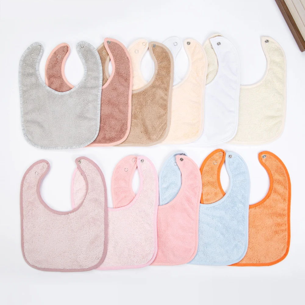 Solidny ręcznik frotte śliniaki dla dzieci słodka bawełna śliniaczek regulowany koreański dzieci chłopcy dziewczęta kieszonkowe bandany karmienie odbijanie ubrań