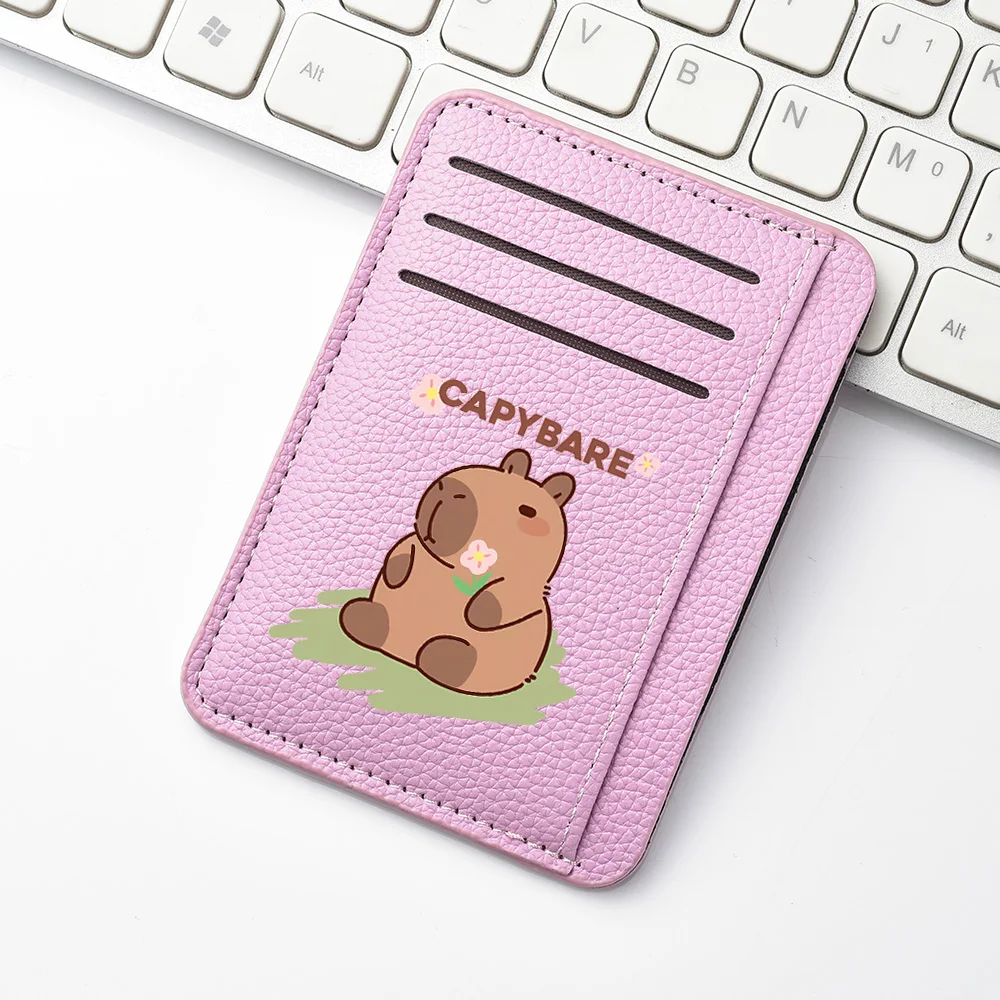 Mini billetera delgada y bonita de cuero PU, regalo de cumpleaños para mujer, tarjetero bancario, billetera compacta elegante para mujer