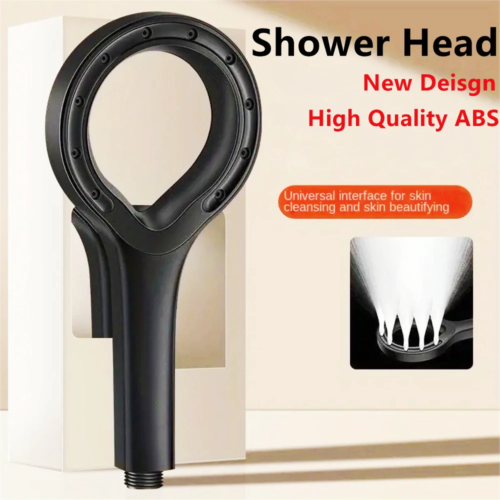 1PC Handheld Single Mode Shower Head Spa High Pressured Spray Rain Big Panel Booster Mixer Powerful Bathroom Faucet Accessories