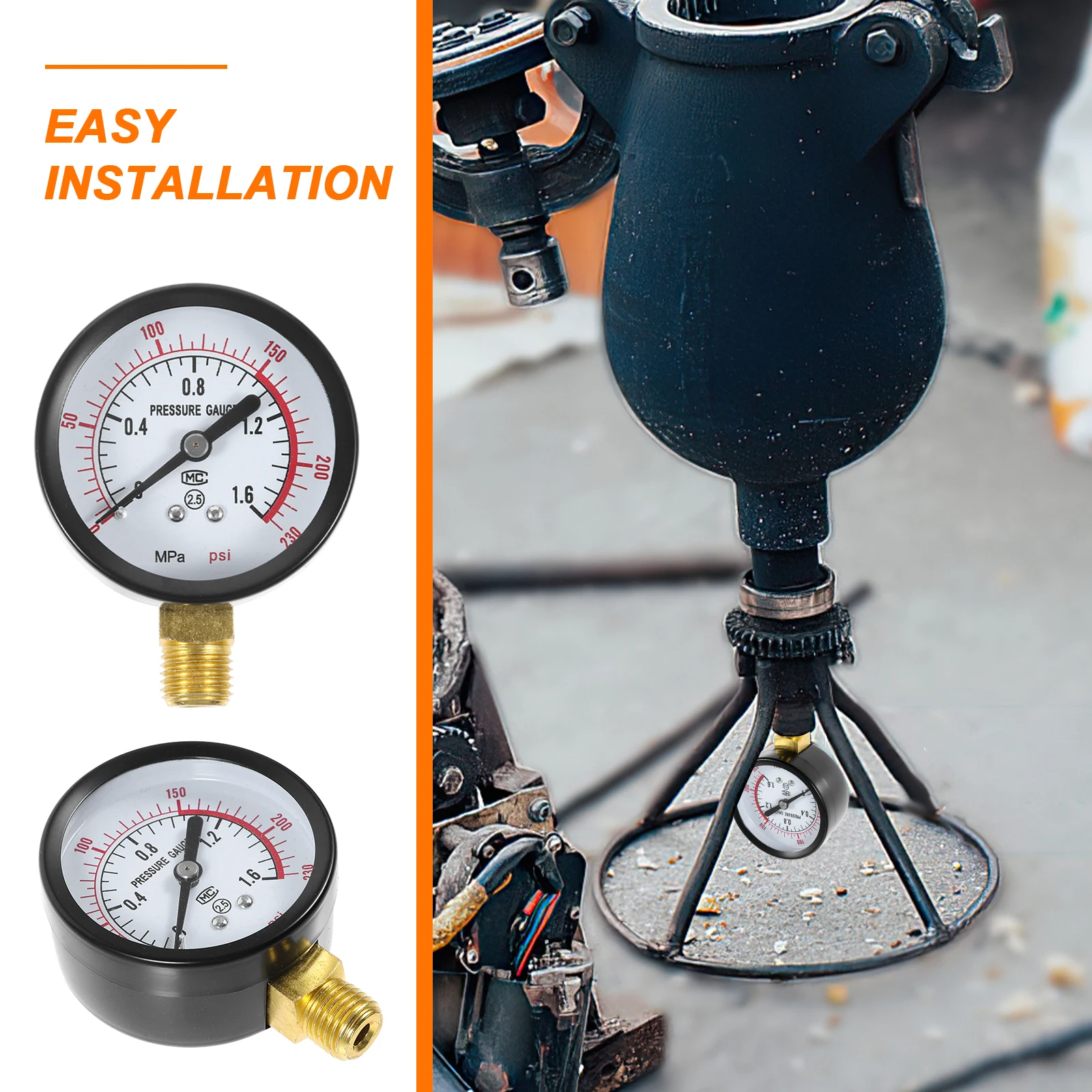

Pressure Gauge for Air Compressor Popcorn Maker Fittings Test Machine Measure Tool Small Oil Free Portable Efficient