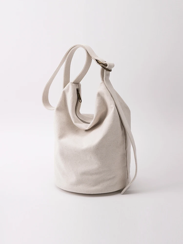 

Light Luxury And Fashion Bucket Shaped Organic Cotton Single Shoulder Women's Bag Simple And Casual Versatile Personalize Trendy
