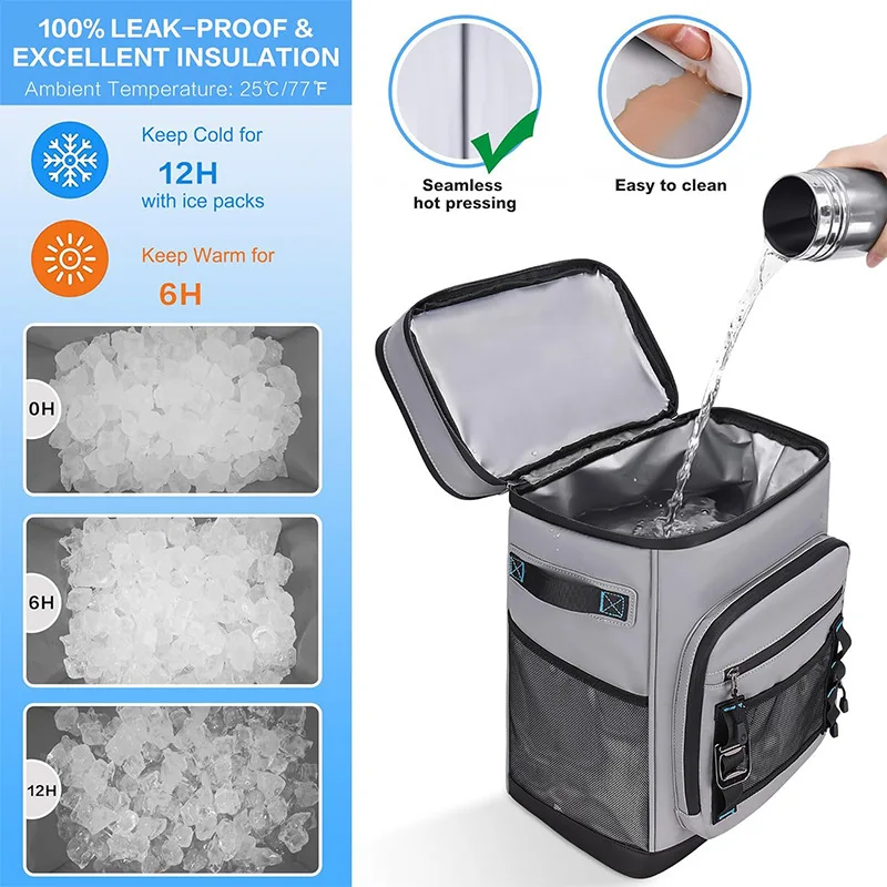 

New Refrigerated Bag Waterproof Insulated Cold Backpack Leakproof Backpack Camping Beach Fishing Picnic Travel Outdoor Backpack