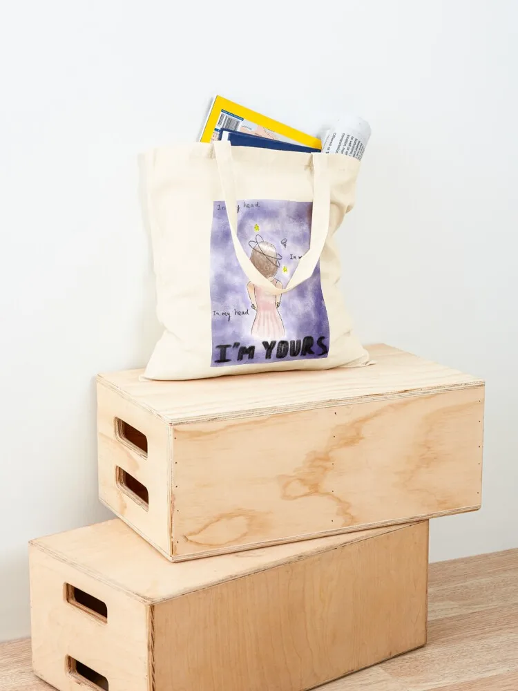 حقيبة حمل In My Head، حقيبة قماشية صديقة للبيئة، حقيبة يد للمتسوقين الجامعيين