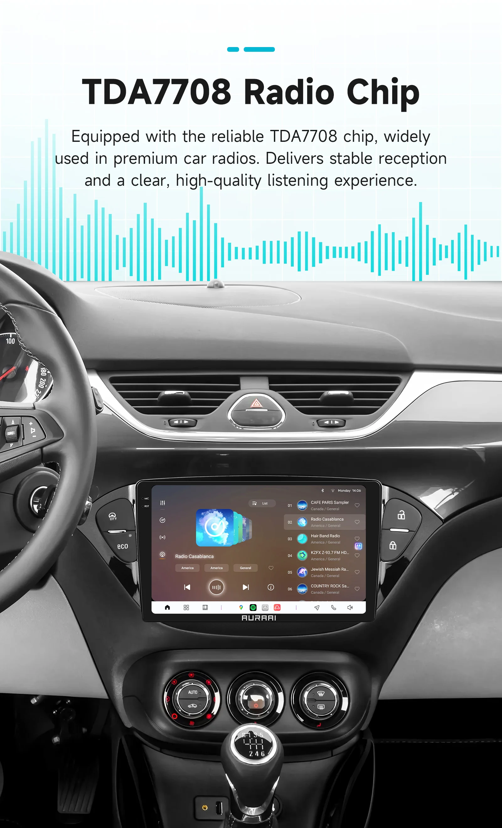 AURAAI X100 Android Auto-Intelligent-Bildschirm für Opel Adam Corsa E UIS7870 GPS DSP RDS SWC 4G BT CarPlay ADAS KI-Sprachsteuerung – Detail 16