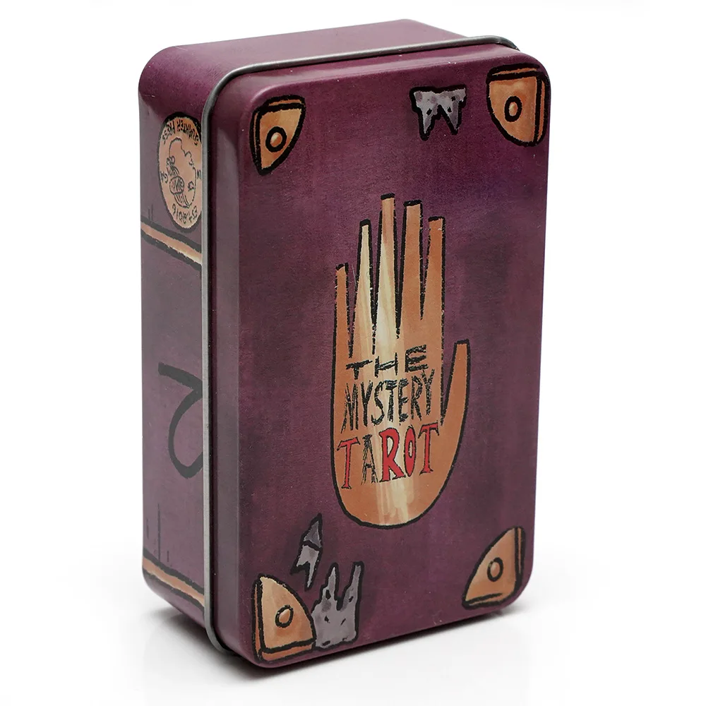 The Mystery Tarot! A 78-Card,in a metal box Gravity Falls Cartoon-Inspired Tarot Deck English with Guidebook