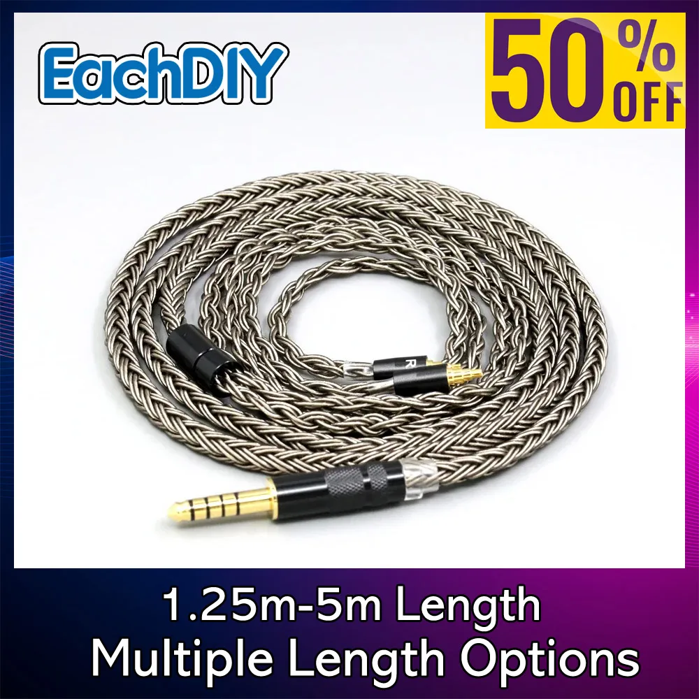 Cable de auriculares de 16 núcleos gris para Sennheiser IE40 Pro IE40pro plateado 8850