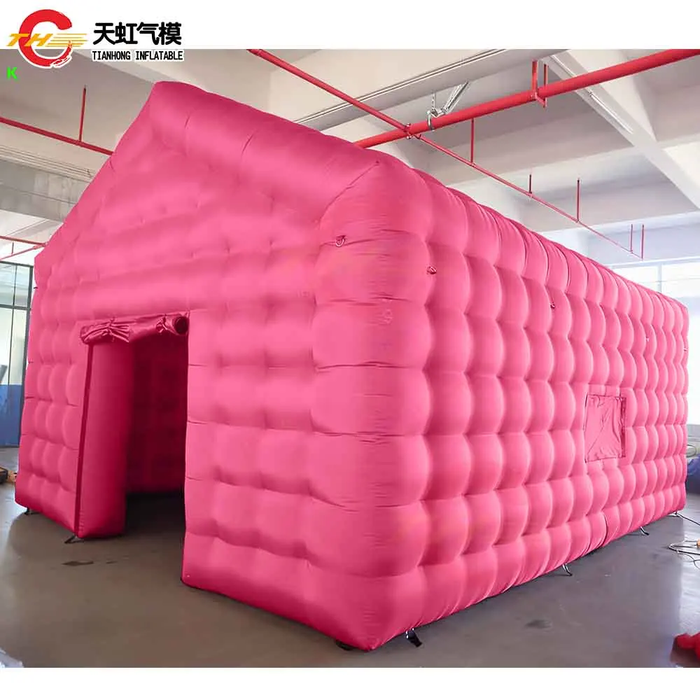 سريع الهواء السفينة الوردي نفخ حفلة النادي الليلي خيمة المحمولة كرنفال نفخ حفلة الحدث خيمة الحديقة منزل مع منفاخ