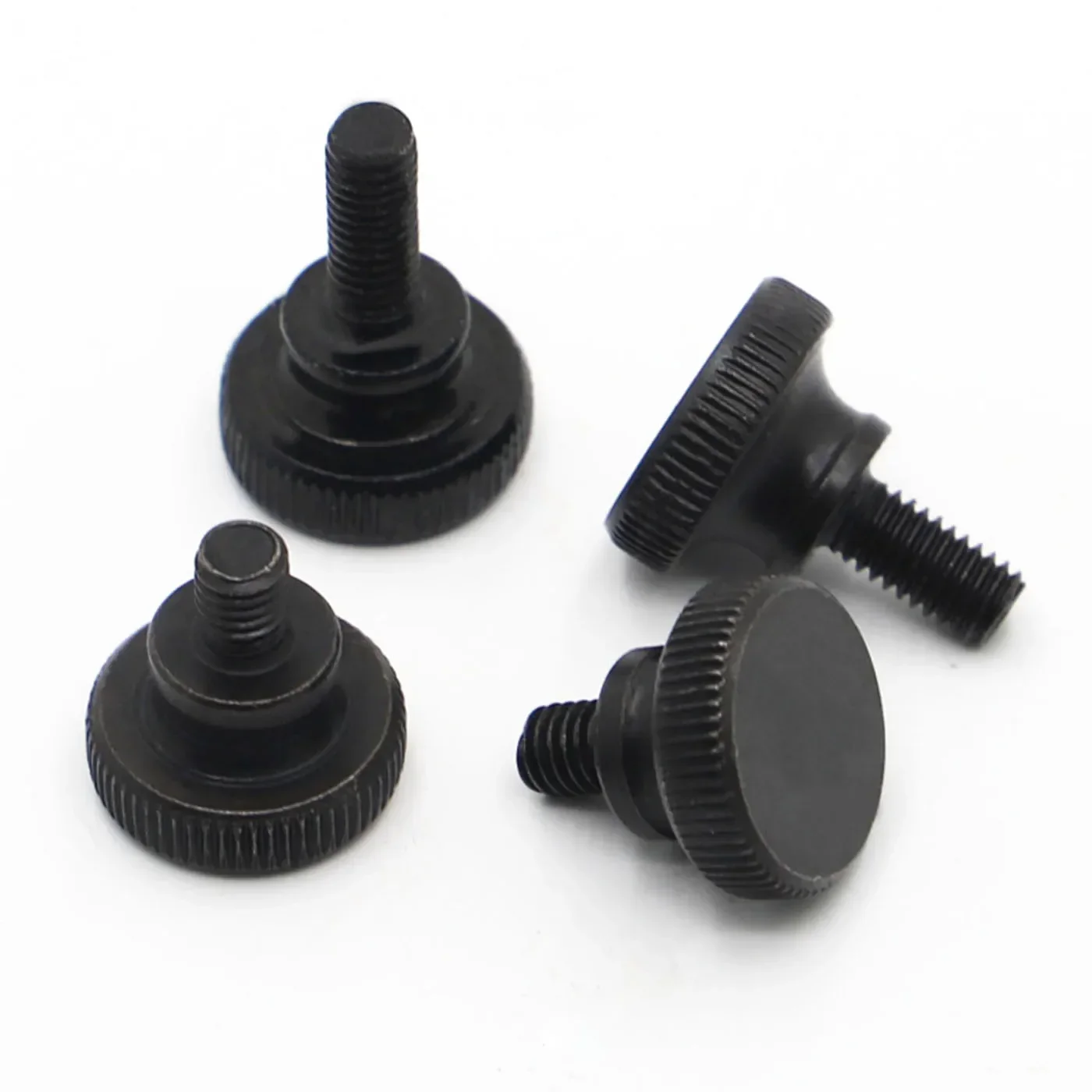 M3 M4 M5 M6 M8 M10 Black Knurl High Step Head Hand Tighten Thumb Screw Curtain Wall Glass Lock Thumbscrew Adjust DIN464 GB834