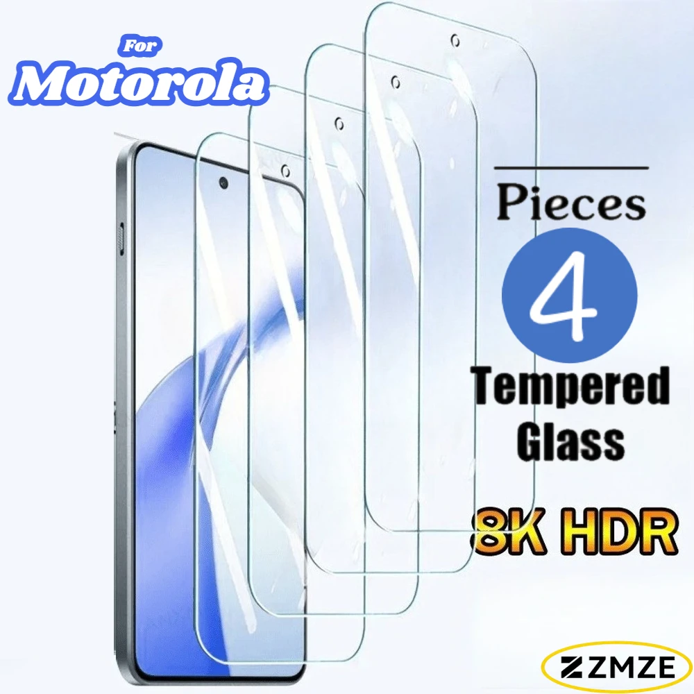 

4 Pieces Tempered Glass Films for Motorola G57 G54 Power G51 5G G50 5G Series Glossy Screen Protectors For Moto G53 G52 G55 G56