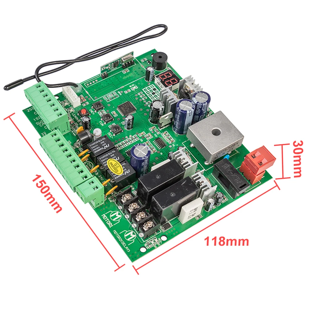 Output DC12V 24V Swing Gate Control Board Connect Backup Battery or Solar System with Remote Control Amount Optional