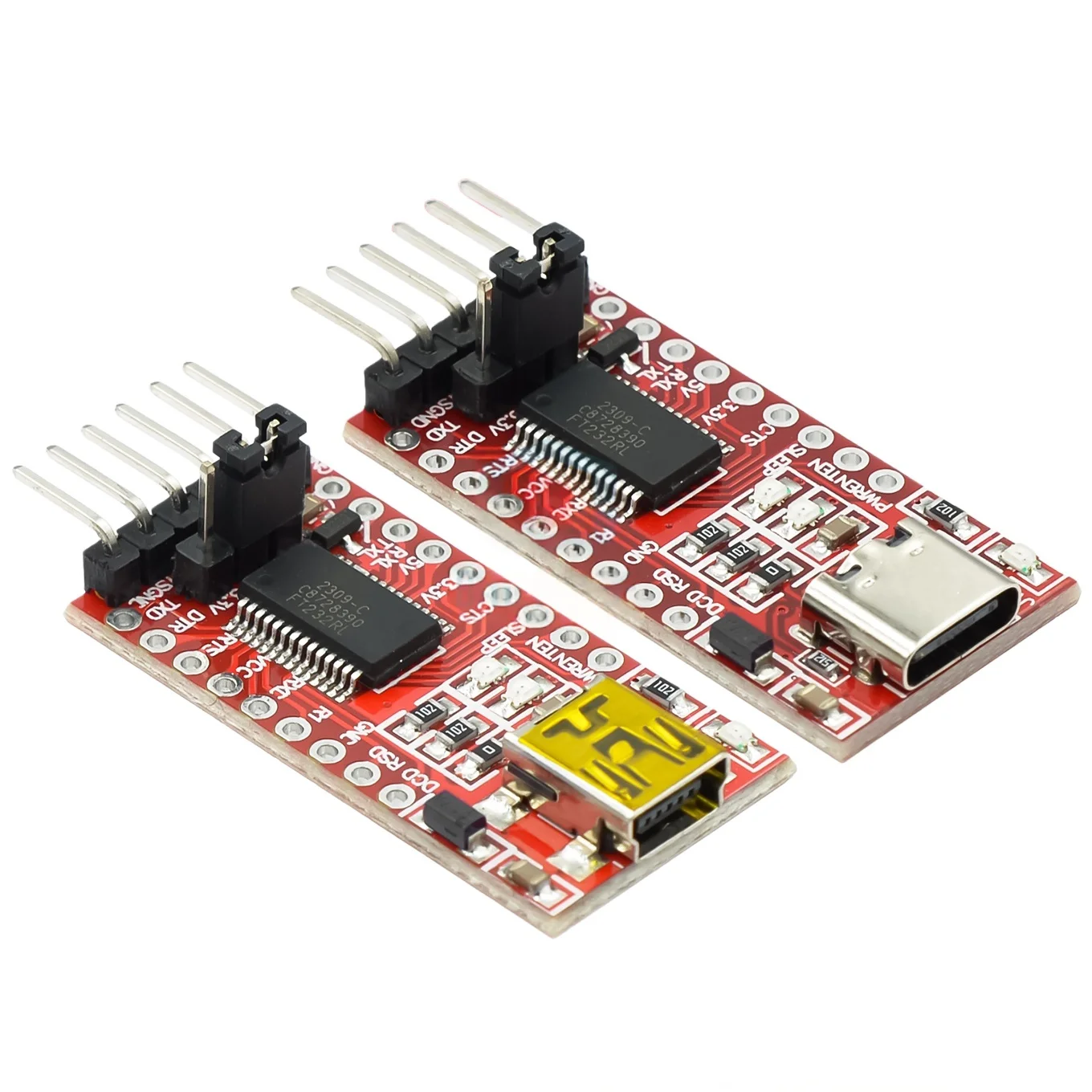 USB to TTL converter, supporting 3.3V and 5V, dedicated for FT232RL module, download cable, mini/Type-C interface