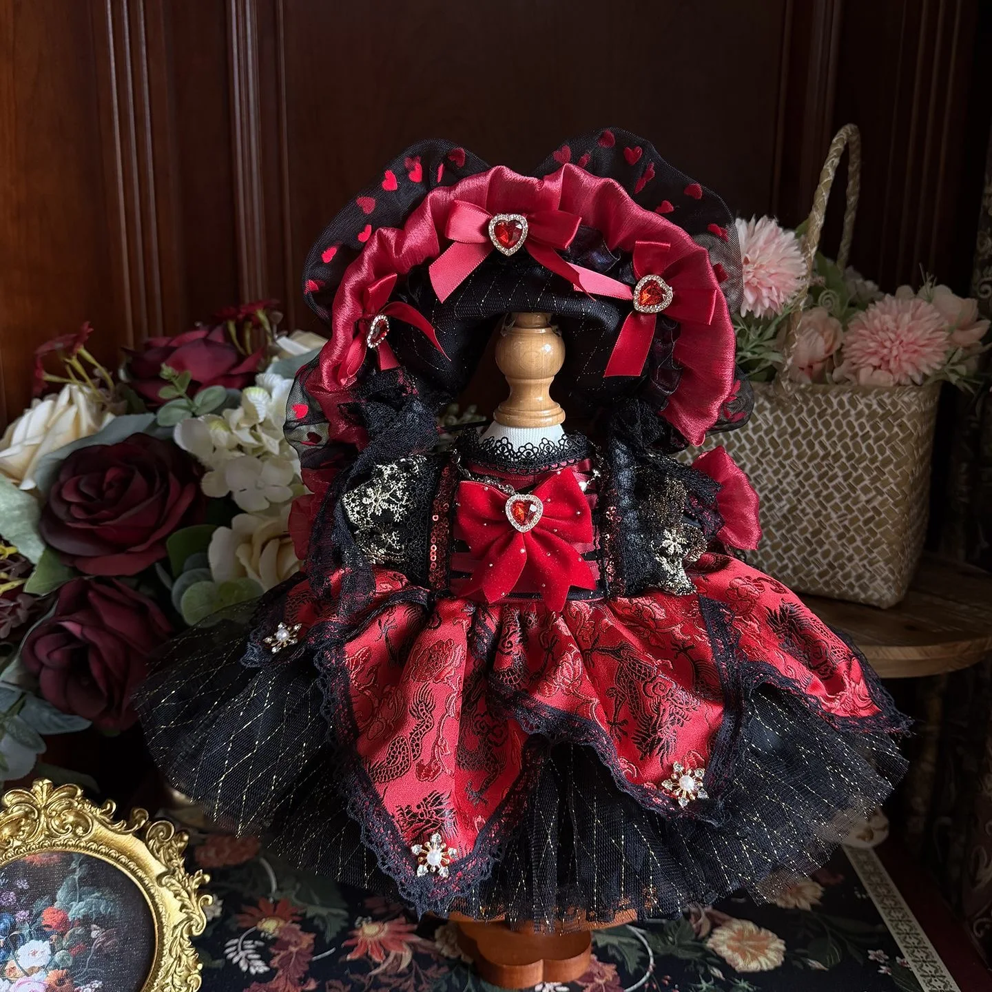 Doll clothes 20cm, 15cm cotton doll clothes, clothes labubu ,black magic costume 40cm doll clothes free shipping