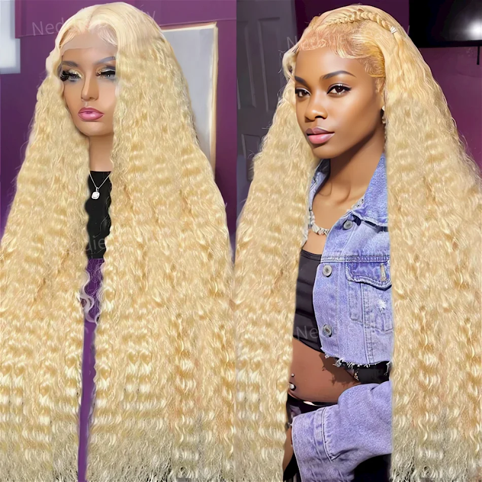 

Curly Human Hair Wig 100% Choice 30 40 Inch Blonde 613 HD Lace Frontal Wig 13x6 Deep Wave For Women Cheap Wigs On Sale Clearance