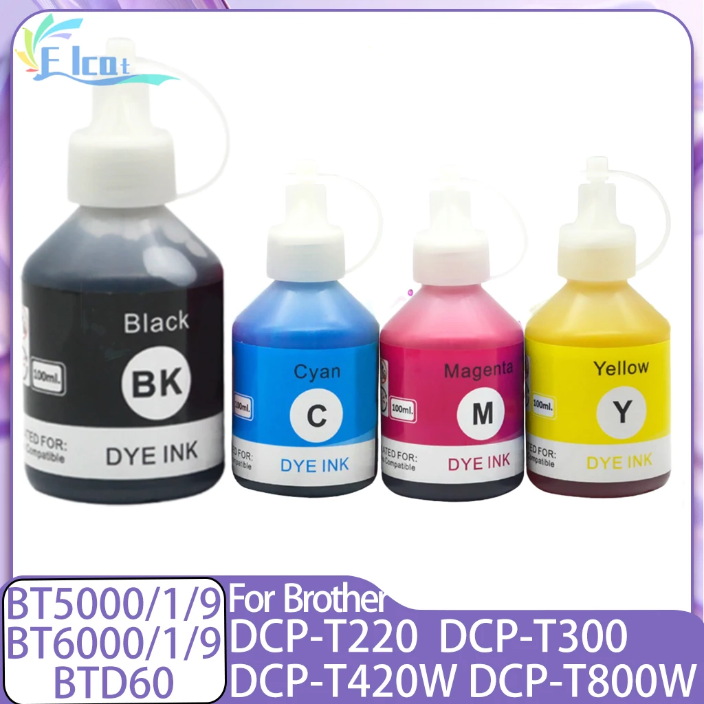 

BT6000 BT5000 BT5001 BT6001 BT5009 BT6009 BTD60 Запасные чернила подходят для принтера Brother DCP-T300 DCP-T500W DCP-T700W DCP-T800W 220