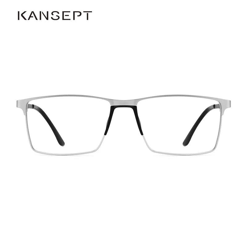 

KANSEPT Optical Glasses Frame Men Blue Light Myopia Prescription Glasses Square Metal Eyeglasses Frames Computer Glasses 2022