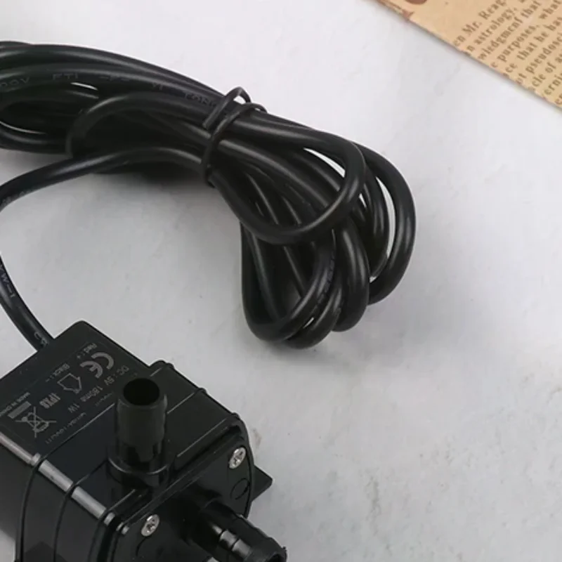 Ultra-quiet Brushless DC USB Water Pump 5V 1W 130L/H Lift 100CM Submersible Fountain Aquarium Circulating Micro Water Pump