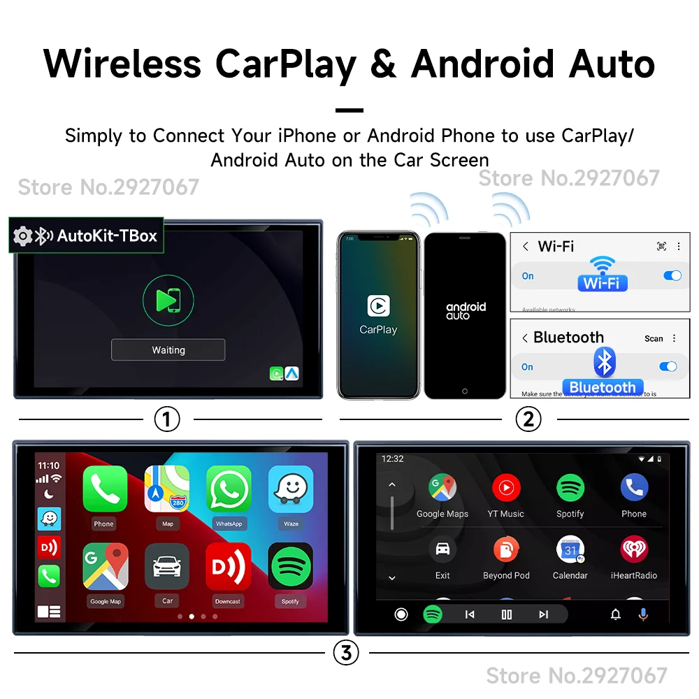 CarlinKit Android 11 CarPlay Ai Box QCM2290 Wireless Car Play Android Auto Video TV Steaming Box for OEM Car 5G Wifi Bluetooth