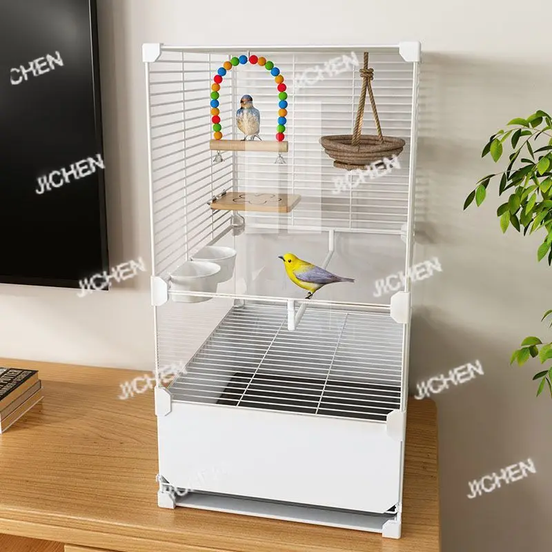 

Клетка для птиц JC, бытовая клетка для попугая, большая новая клетка из тигровой кожи Xuan Feng Peony Thrush, специальная брызгозащищенная маленькая клетка для разведения