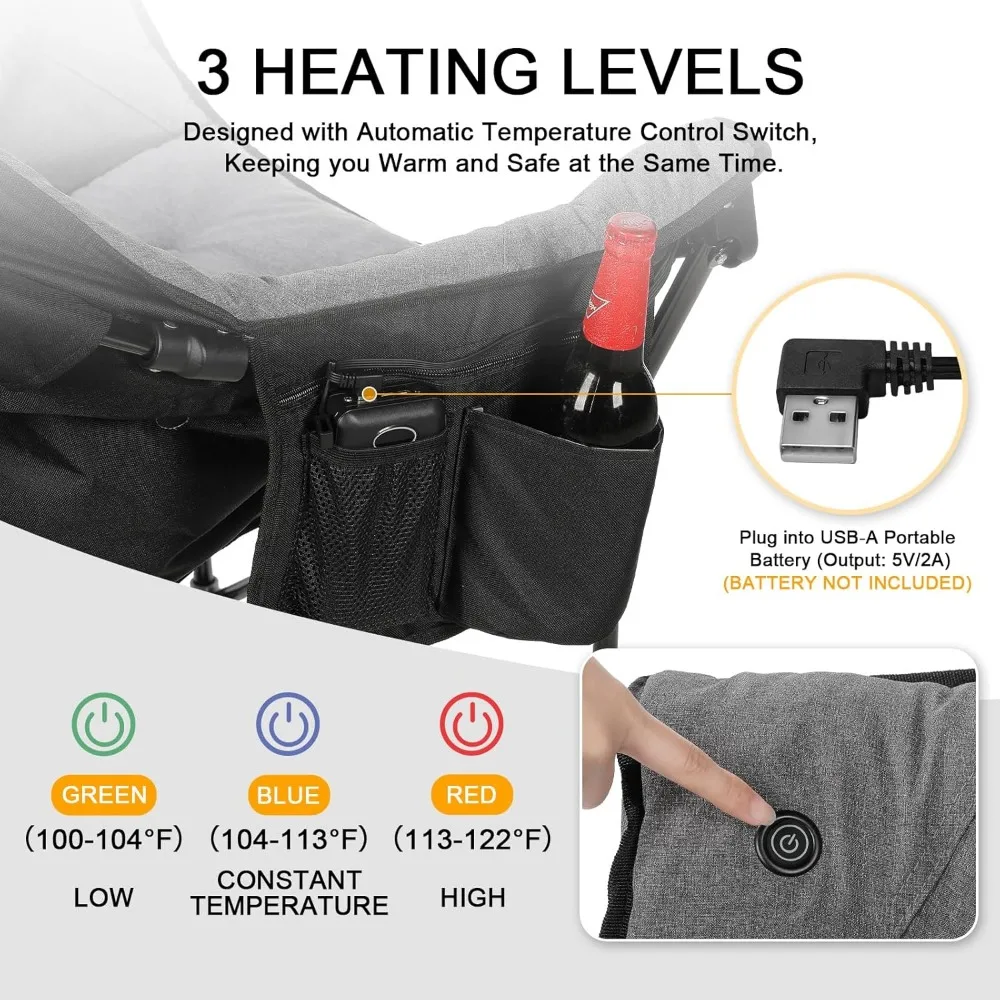 كرسي خارجي فاخر كبير الحجم مع حشوة سميكة وتدفئة مزدوجة لعشاق الرياضة #4