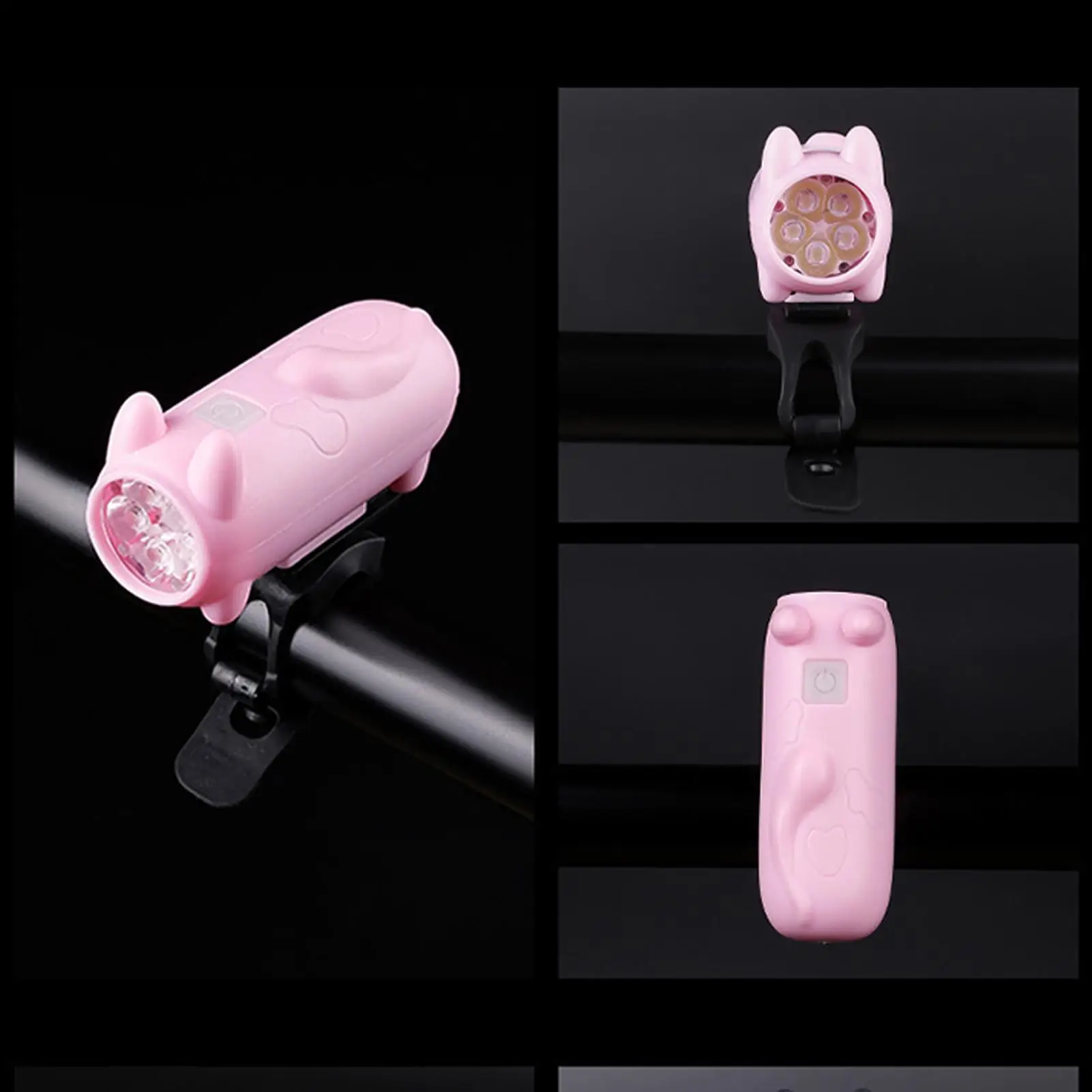 مصباح أمامي للدراجة مقاوم للماء على شكل قطة 3 أوضاع قابل لإعادة الشحن، مصابيح LED أمامية للدراجة، مصباح أمامي للقطط لدراجة الطريق الجبلية سكوتر كهربائي