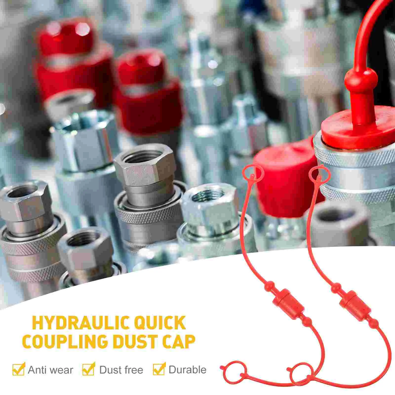 2 Sets Air Connector Dust Protection Cap Tractor Plugs Plastic Hydraulic Hose Caps and