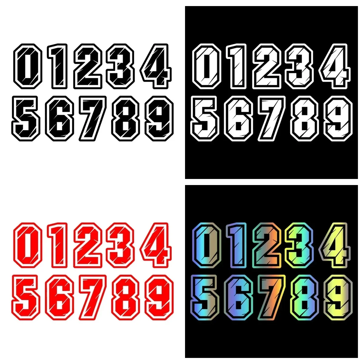 

Car Vinyl Decal Complete Set of Racing Numbers Sticker Waterproof Removable for Car Motorcycle Auto Body Decoration