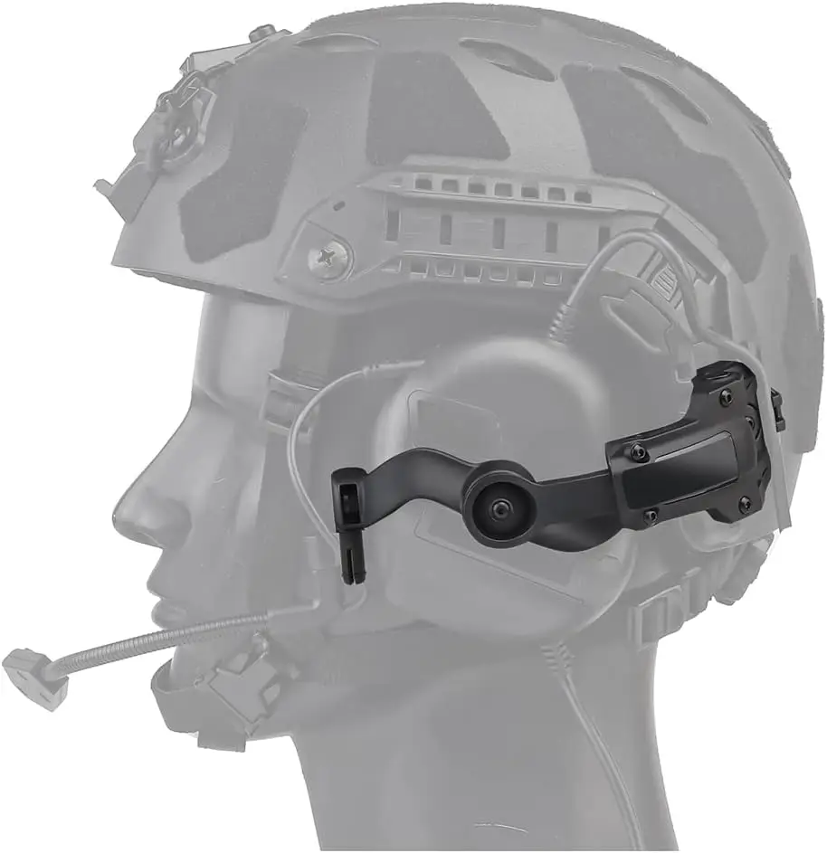 Multi-Angle Rotation Helmet Rail Adapter for Tactical Headset Fit OPS Core ARC and Team Wendy M-LOK Rail