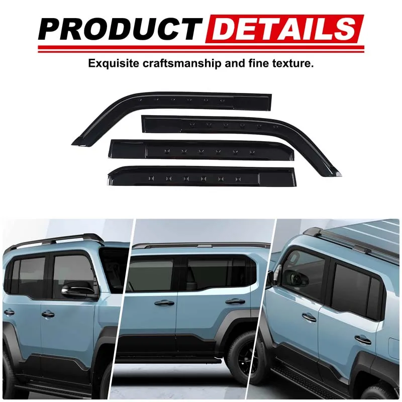 Car side window rain eyebrow exterior modification sun visor rain cover sun visor windshield For Toyota Land Cruiser FJ 2026+