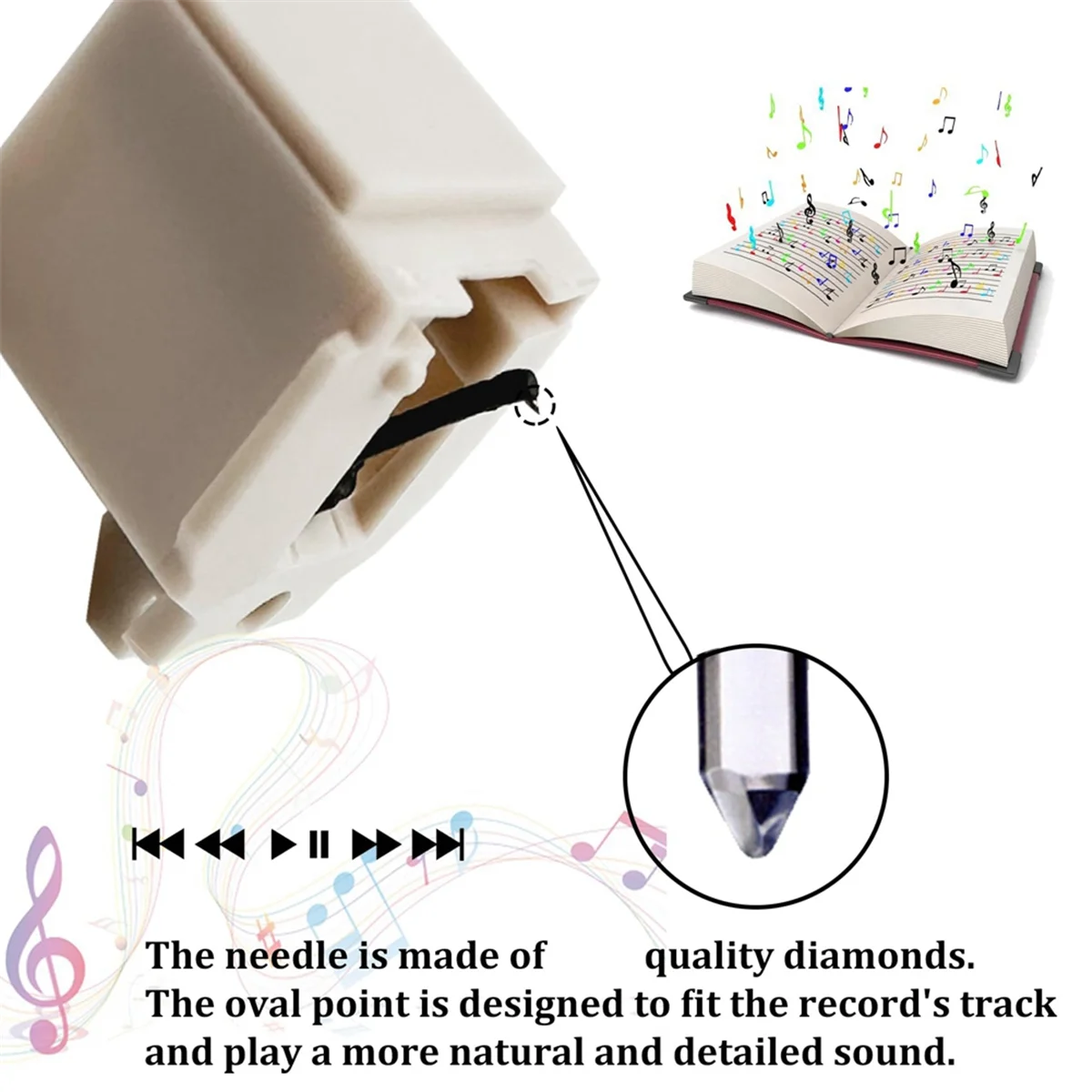 2 pçs substituição stylus atn3600l vinil record player agulha para AT-LP60 turntable fonógrafo platenspeler registros player hyp