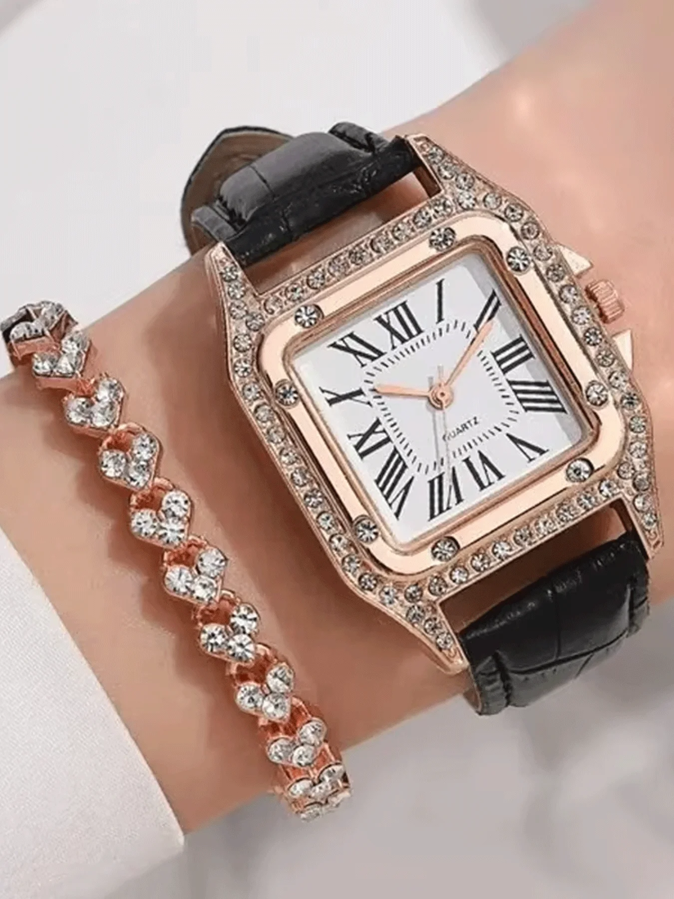 

Женские часы из 2 предметов, модные часы, женские универсальные высококачественные женские часы, комплект женских часов