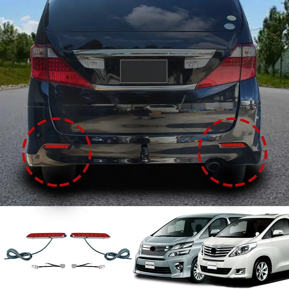 For ALPHARD Alpha VELLFIRE 20 Car series rear bumper light, brake, daytime running water turn signal